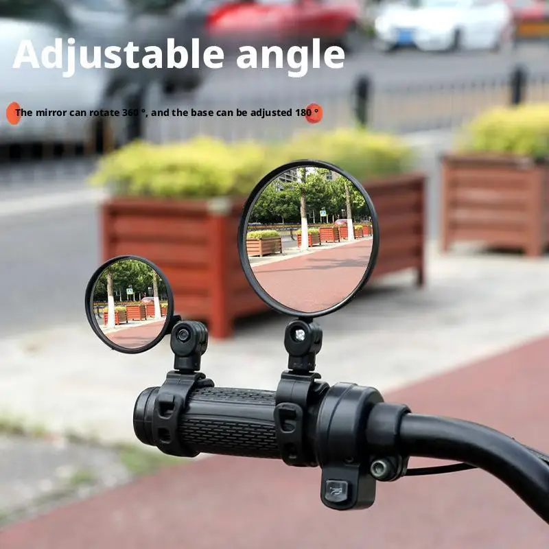 Bicycle Mirrors Convex Wide Angle Adjustable MTB Bike Handlebar Rearview Mirror Electric Scooter Reflector Road Bike Accessories