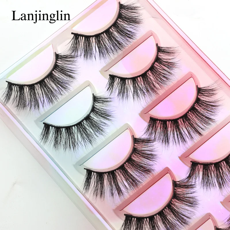 Soft False Eeyelashes 3/5 Pairs Dramatic Thick Volume 3D Mink Eye Lashes Handmade Makeup Tool Fake Lashes maquillaje Faux Cils