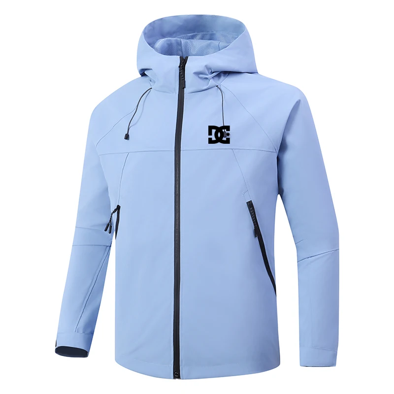 Men's Spring Hooded Jacket Waterproof and Windproof, Fashionable Outdoor Fishing, New Breathable Inner Mesh - Multi Color