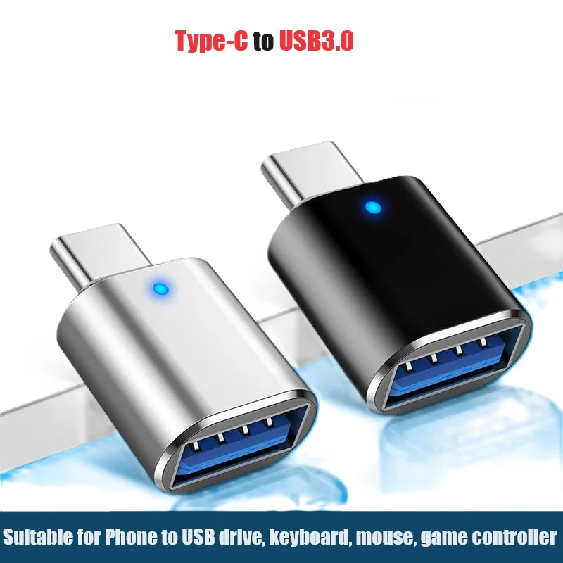 USB 3.0 Feminino Tipo-C Adaptador OTG Masculino, Conector USB C, Conversor para HUAWEI, Macbook, Xiaomi, Samsung, Cabo de Extensão