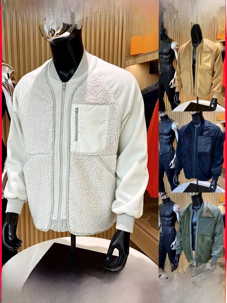 

Изысканная мужская куртка из хлопка с флисовой подкладкой, утепленная, с объемным трехмерным дизайном, осенне-зимняя молодежная модная верхняя одежда