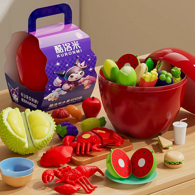 Children's Kitchen Pretend Play Toy Set - Steaming Boiling Peeling Cutting Fruits Vegetables Joy of Peace Fun Educational Game