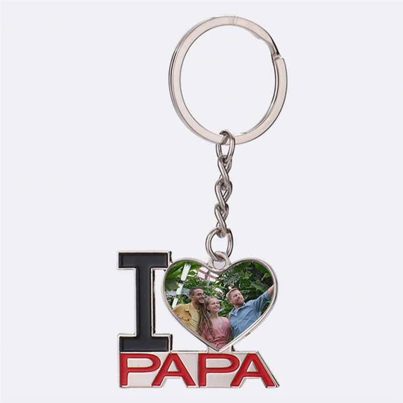 

8PCS Sublimation Blank Keychain Metal Heat Transfer Keychain Blank Board Key Rings For DIY Sublimation, For MAMA