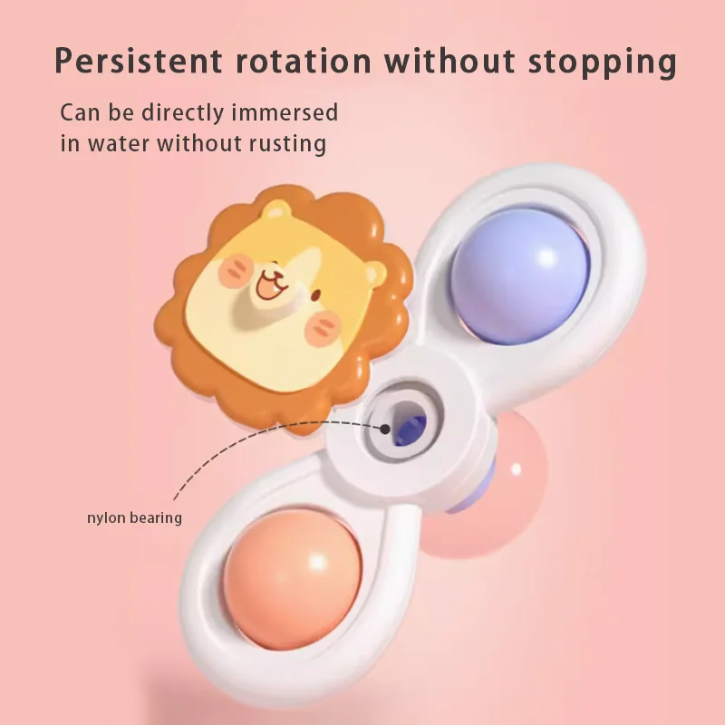 Infant and Toddler Dining Table Suction Cup Rotation Happy Bathroom Water Play Shower Toy CHILDREN\'S Puzzle Cartoon Top