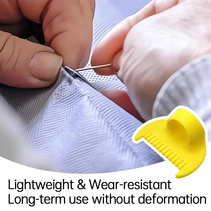 1-5 قطعة Diy بها بنفسك اليد الخياطة الإيدز اليد الخياطة المعونة الخياطة كشتبان إصبع حامي أدوات خياطة سهلة للمبتدئين وكبار السن الخياطة