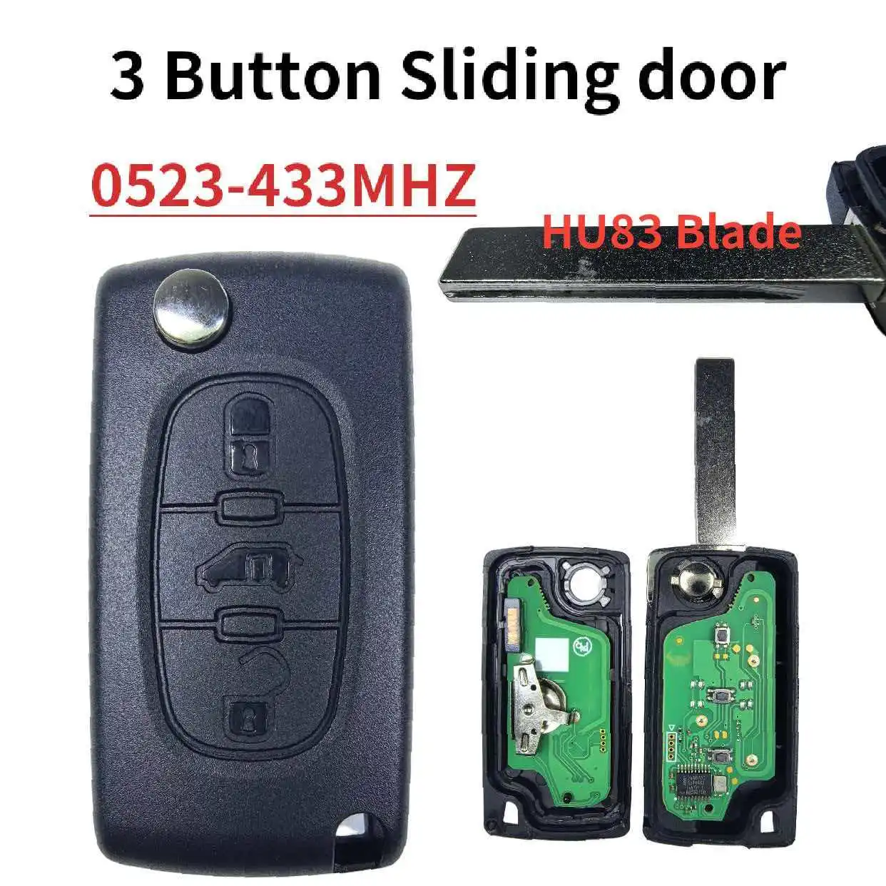 0536/0523 ASK/FSK HU83/VA2 Für Peugeot 207 307 308 407 607 807 Für Citroen C2 C3 C4 C5 C6 Xsara Berlingo Klappbarer Autoschlüssel – Detail 7