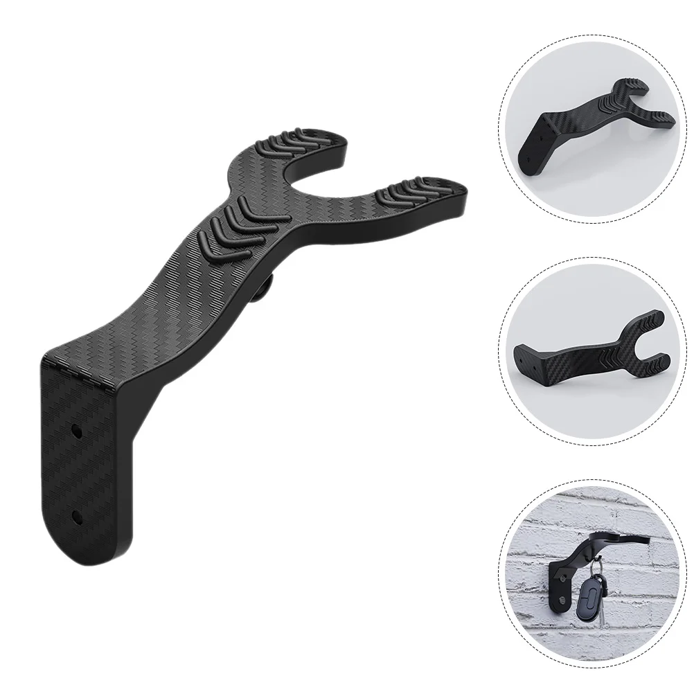 

Motorcycle Wall Mounted Rack Black No-Drill Installation Storage Holder Scooter Motorcycle Gear Organizer Hat