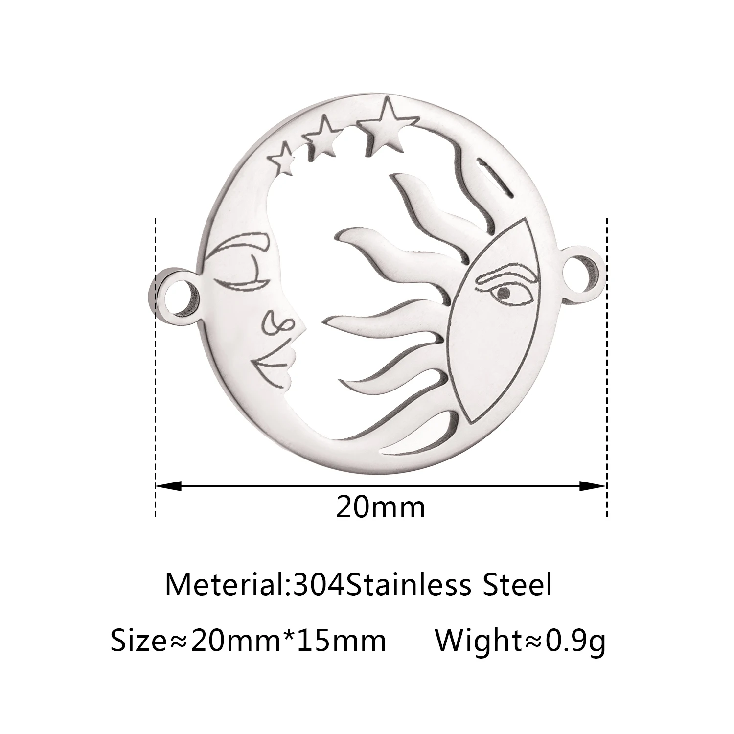 5 stks/partij Rvs Crown Charms & Zon Bloem Hanger Connector Voor DIY Ketting Oorbellen Armband Sieraden Maken Benodigdheden