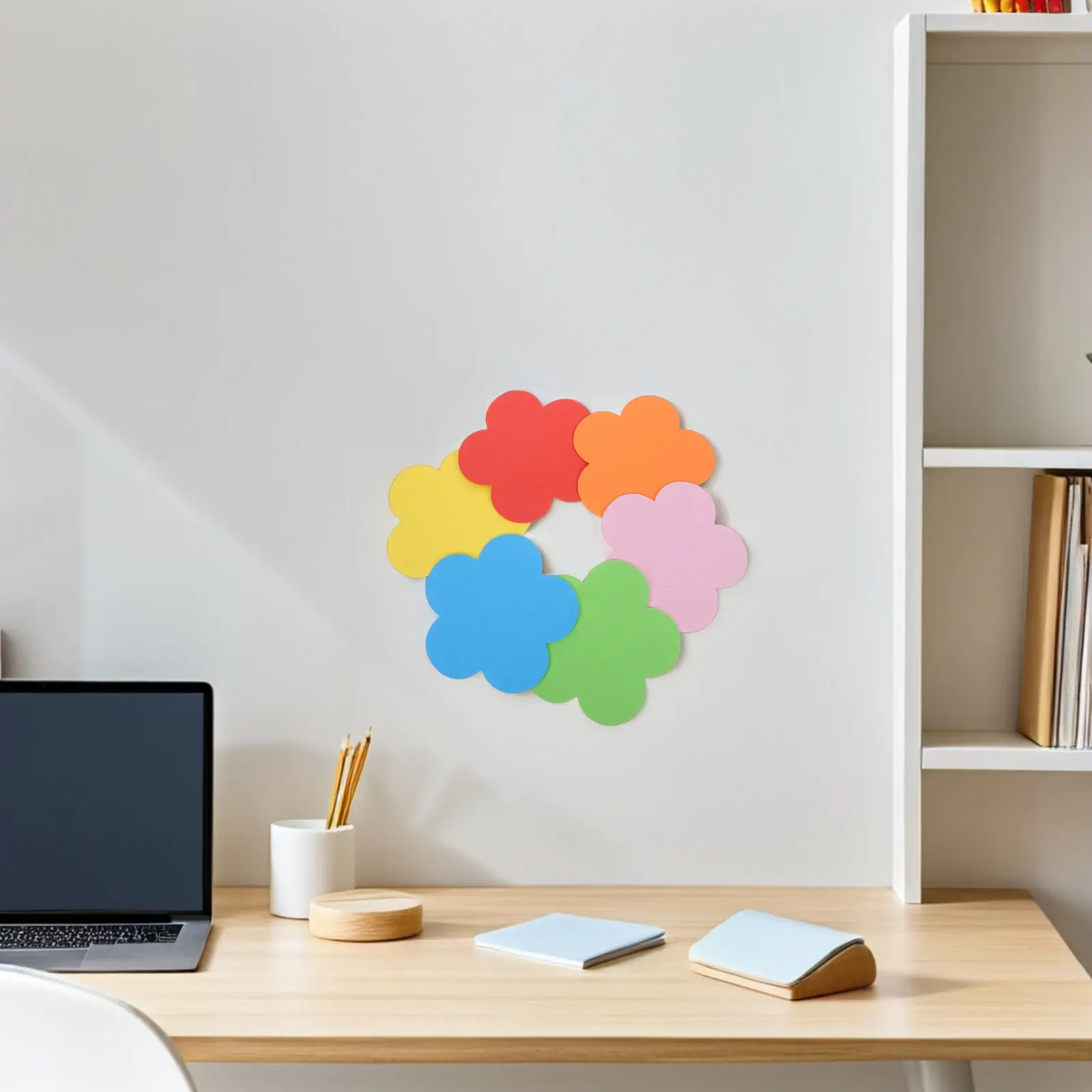 72Pcs Colorful Foam Flower Cutouts 15x14cm DIY Die Cut Floral Decor for Classroom Art Projects Bulletin Board Home School