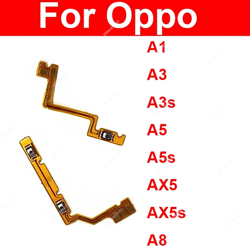 Power Volume Flex Cable For OPPO A1 A3 A3S A5 A5S AX5 AX5S A8 On OFF Power Volume Button Switch Control Key Flex Ribbon Parts