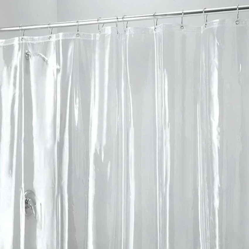 Minghe High Clear Shower Curtain,EVA 8 G Bathroom Shower Curtain Liner,Water Repellent Weighted Plastic Shower Curtain