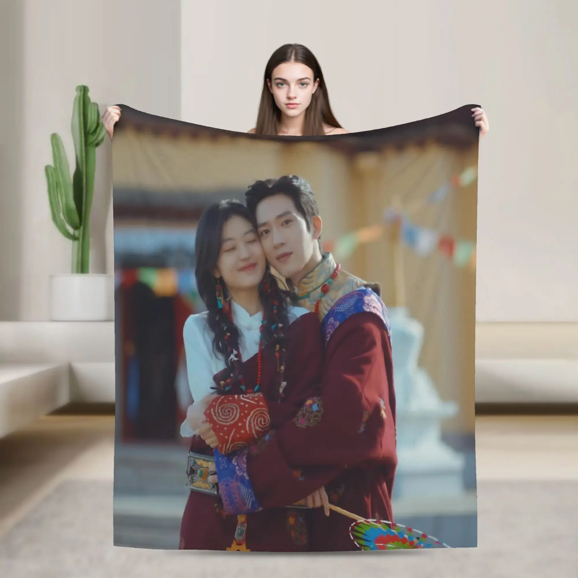 Comfort The Early Spring jing boran Blanket Accessories Sofa Decorative  Throw Blanket Super Warm Velvet for Travel