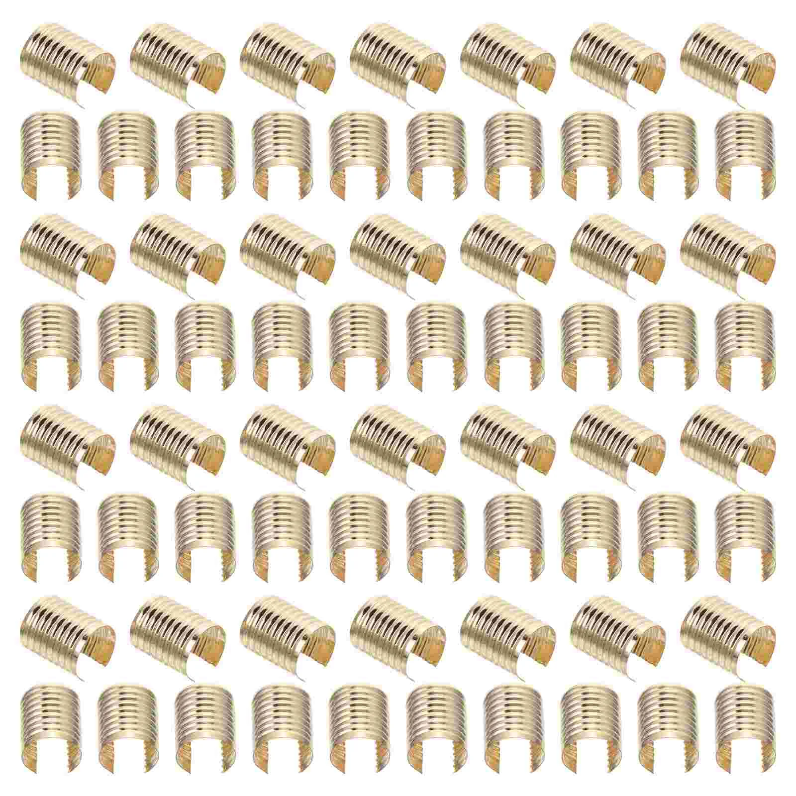 

100 Pcs Open Tail Clip Foldable Rope Fastener Metal Clips Folding Cylindrical DIY