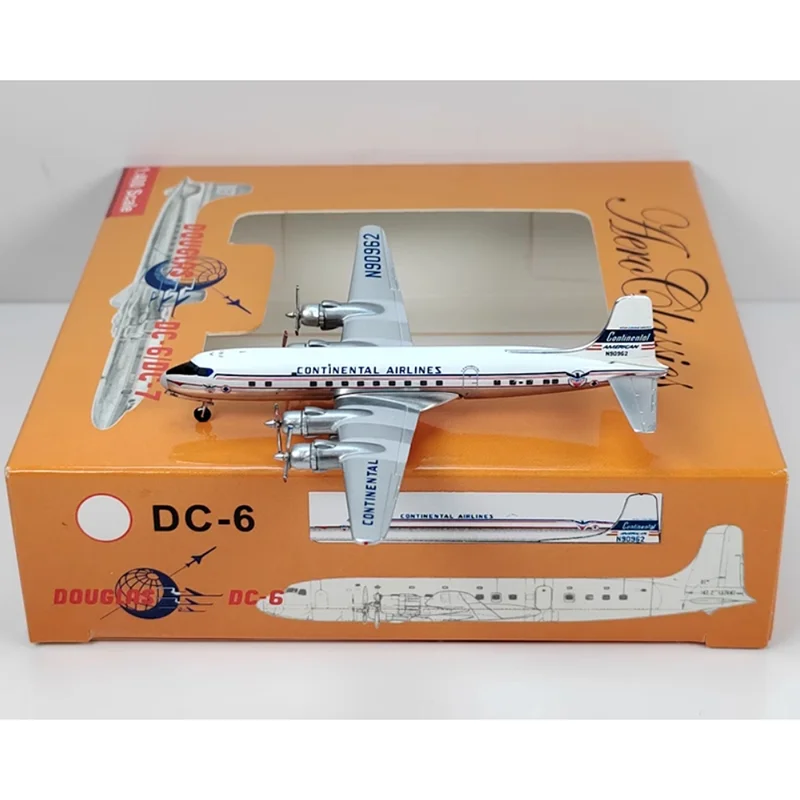 

Diecast 1/400 Scale Continental Airlines DC-6 N90962 Alloy Simulation Aircraft Model Adult Collection Decoration Display Gift