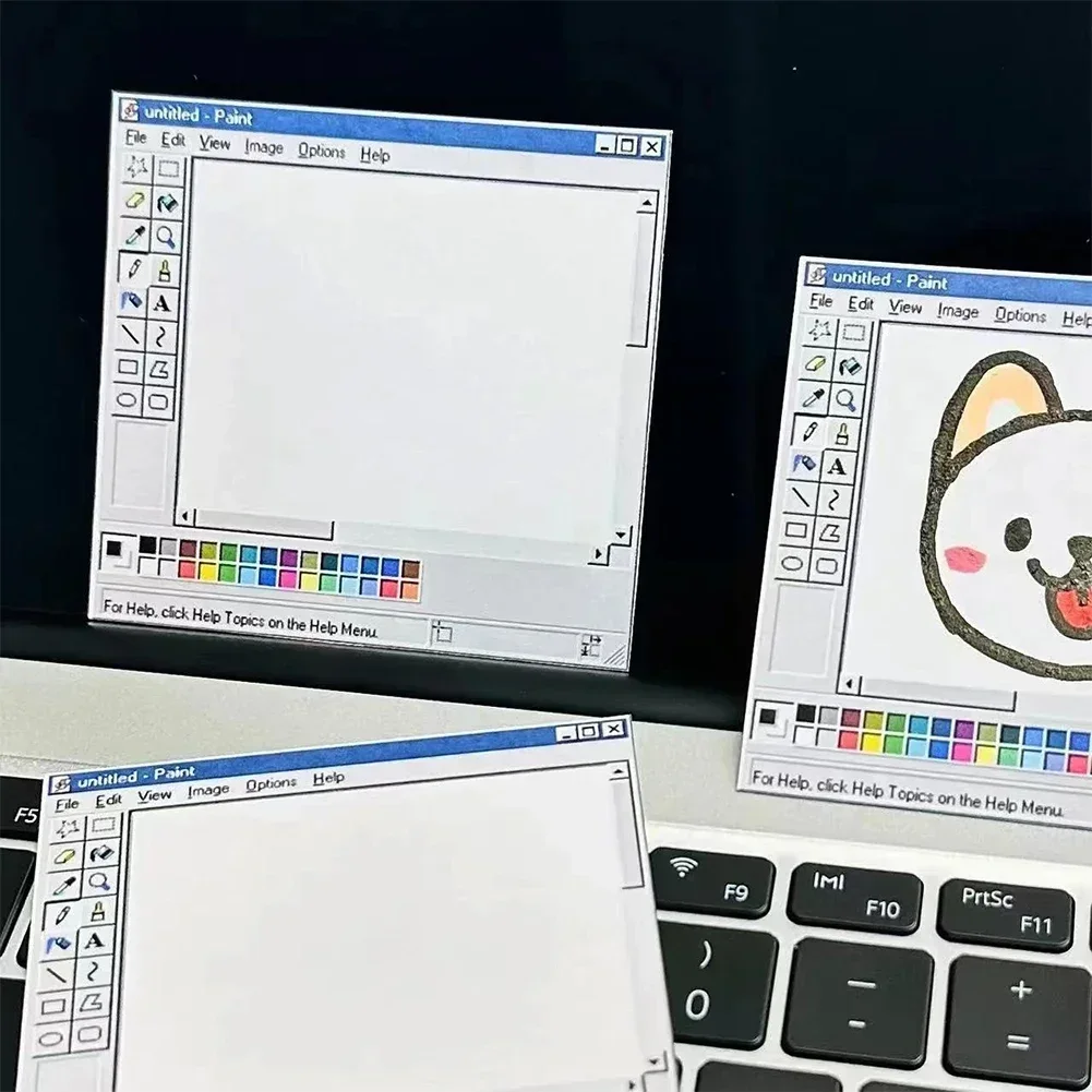 50 Blatt Vintage-Computer-Zeichenbrett, Notizblock im Retro-Stil, quadratisches Papier für kreative Illustration und Designblöcke
