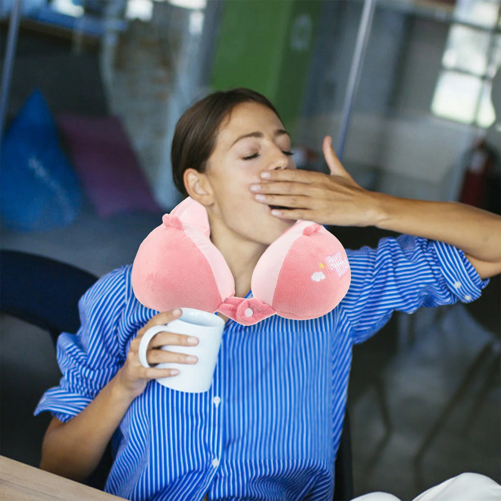 

Neck Pillow for Airplane Adorable Cute Ergonomic Travel Flight Car Sleeping Supports