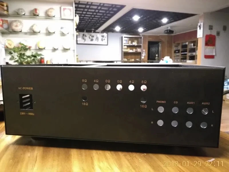 Chasis de amplificador de tubo de hierro Hifi, preamplificador de Audio, caja DIY, 430x150x350mm para EL84 / 6V6 /6P1/6P14, Etc.