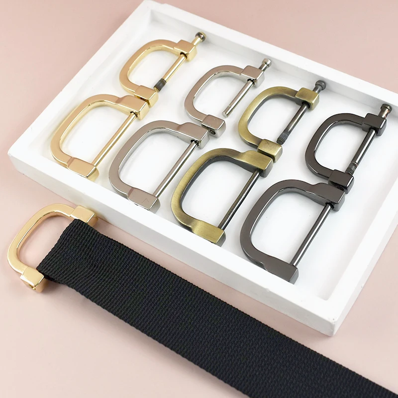 

2/5/10P 25/30mm Sewing D Ring Metal Buckle for Strap Bag Belt Detachable Screw Clasp Leather Adjuster Hook DIY Sewing Accessory