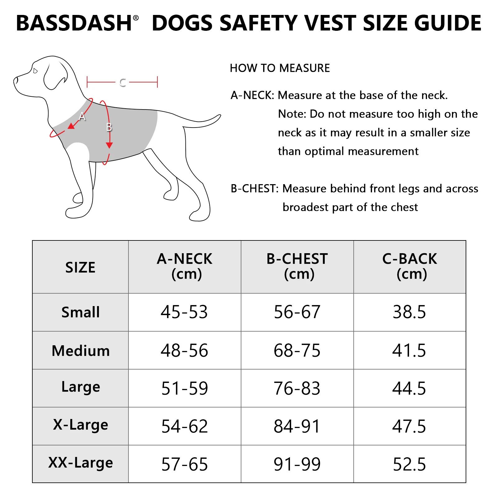 BASSDASH Dog Safety Vest Lightweight Water Resistant Chest Protection Blaze Orange Reflective High Visibility for Hunting