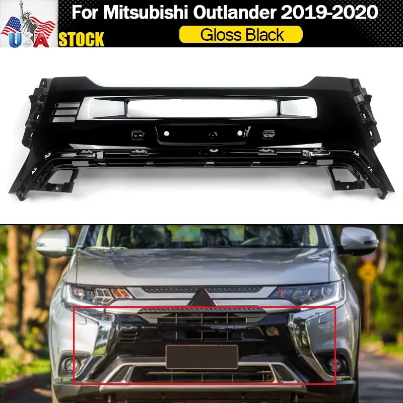 For Mitsubishi Outlander 2019-2020 Front Bumper Center Cover Grille Plate Panel