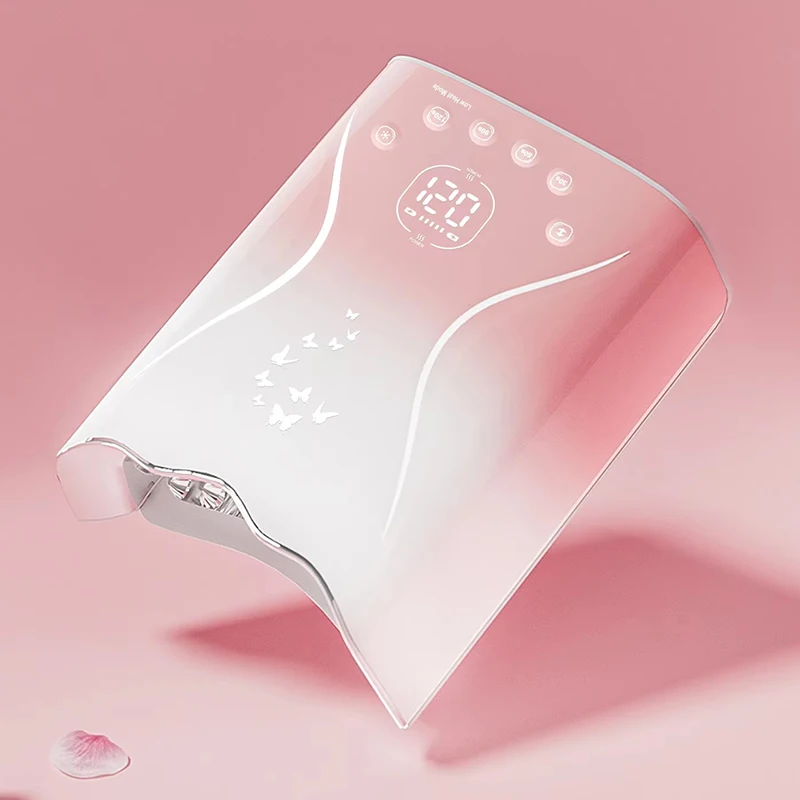 

Luxury 110W/78W Rechargeable Nail Lamp with Mirror Bottom Wireless Gel Polish Dryer Manicure Machine Cordless Nail UV LED Lamp
