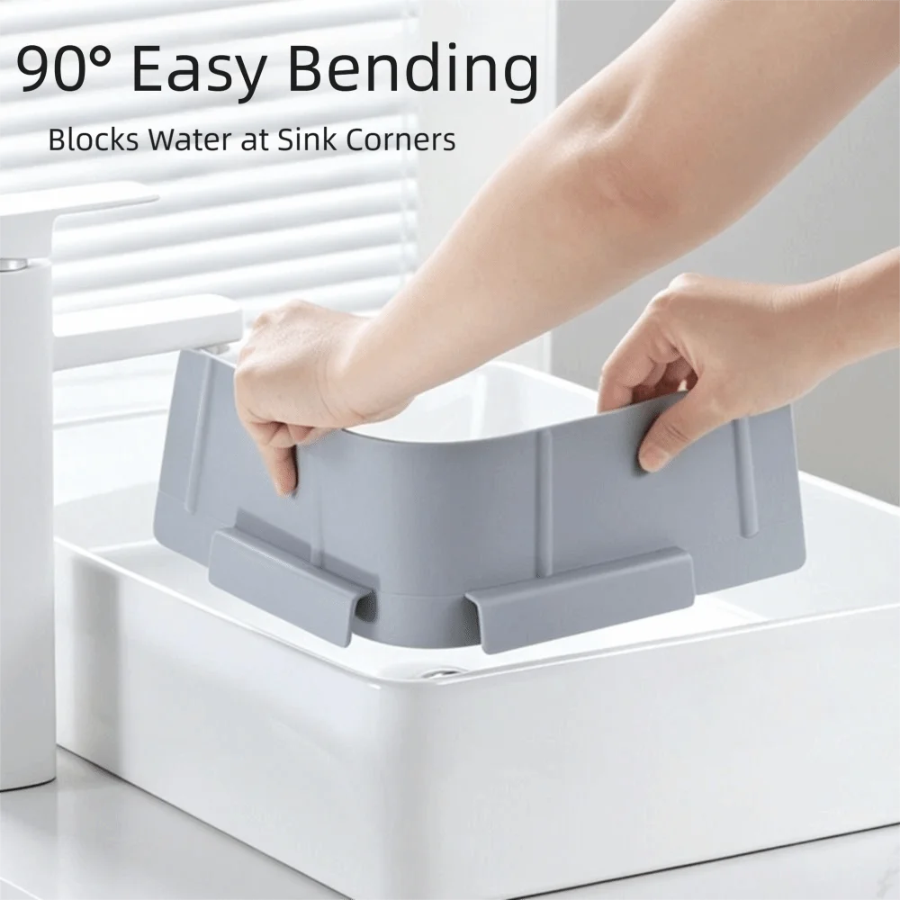 Silicone Sink Splash Guard Detachable Flexible Kitchen Waterproof Screen Multi-Function Easy To Install Faucet Anti-splash Board