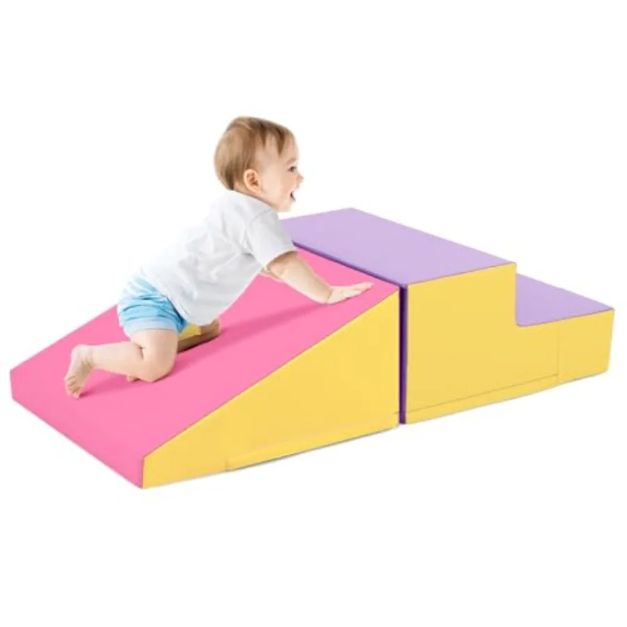 

Climbing Toys for Toddlers Soft Play Set for Crawling Climbing Sliding Indoor Active Play 2 PCS Foam Climbing Blocks fo