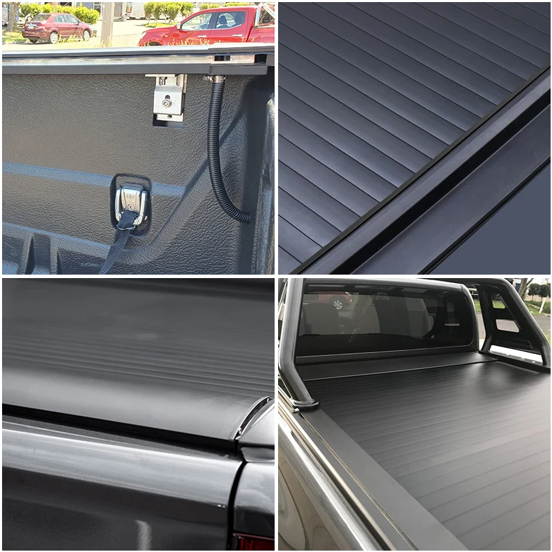 حار بيع دودج رام 1500 ميتسوبيشي تريتون L200 فورد F150 رينجر 4x4 شاحنة صغيرة طبل غطاء قابل للسحب غطاء صندوق السيارة #3