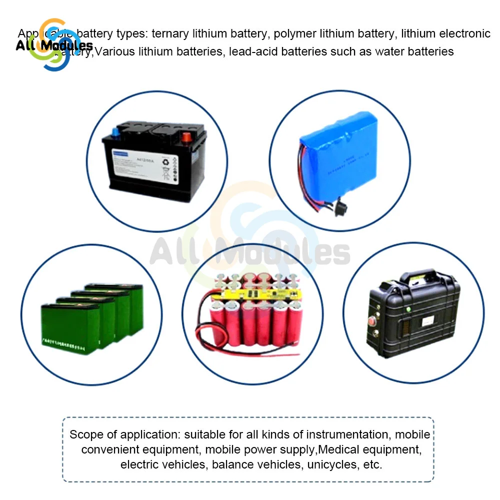 Programmabile 4.2V 7.4V 12V 16.8V 22V 24V 36V LED Indicatore di capacità della batteria al litio Display del livello di potenza Tester