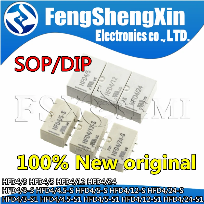 

5pcs HFD4/3 HFD4/5 HFD4/12 HFD4/24 -S1 HFD4/3-S HFD4/4.5-S HFD4/5-S HFD4/12-S HFD4/24-S HFD4/3-S1 HFD4/4.5-S1 Relay