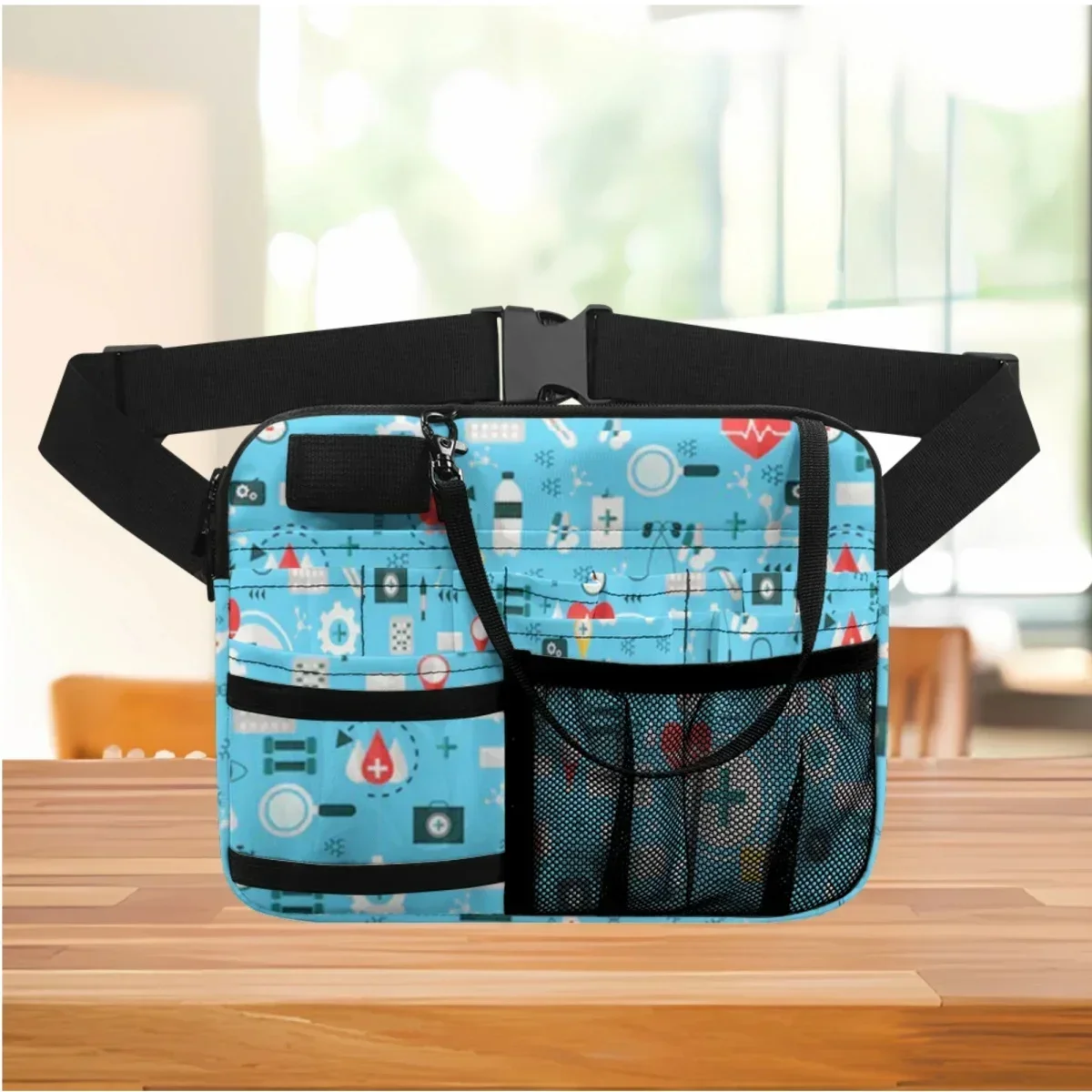 

Medical Icon Designer Luxury Waist Bag Multi Pocket Adjustable Strap Hospital Work Nurse Organizer Pouch Practical Belt Bag 2023