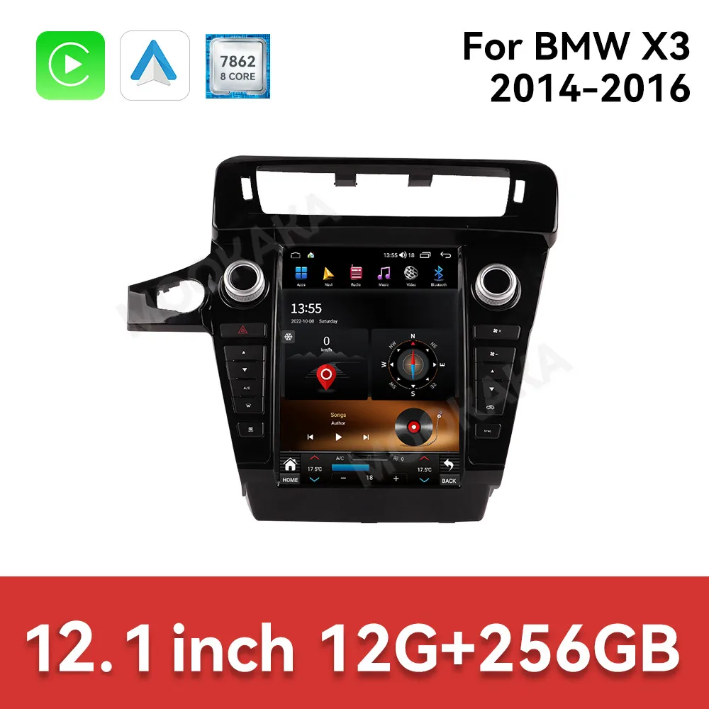

12.1 Inch Car Radio For BMW X3 2014-2016 Wireless Carplay Android Auto Multimedia Player GPS Navigation Stereo Screen Head Unit