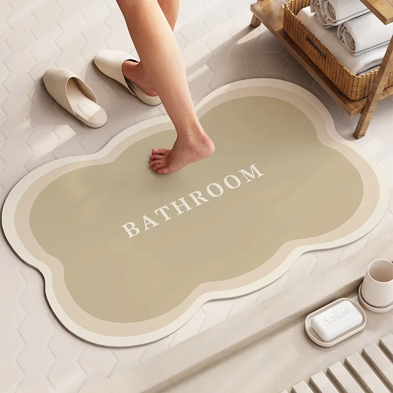 

Floor Mat for Bathroom Non-slip Absorbent Disposable Rugs Diatom Mud Dirt-resistant Carpet Irregular Home Decoration Foot Mats