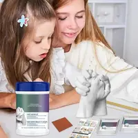 1 Set DIY Plaster Statue Hand Holding Sculpture Kits Baby Kids Handprint Keepsake Hands Casting Kit Alginate Molding Powder 3