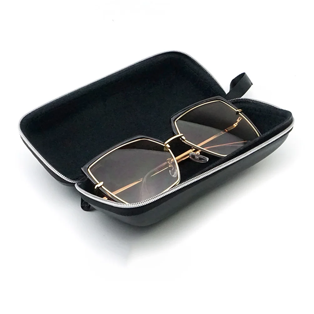 

Sunglasses Case PU Anti-Pressure Zipper Design Compact Portable Eyeglasses Case for Kids Adults Sturdy Water