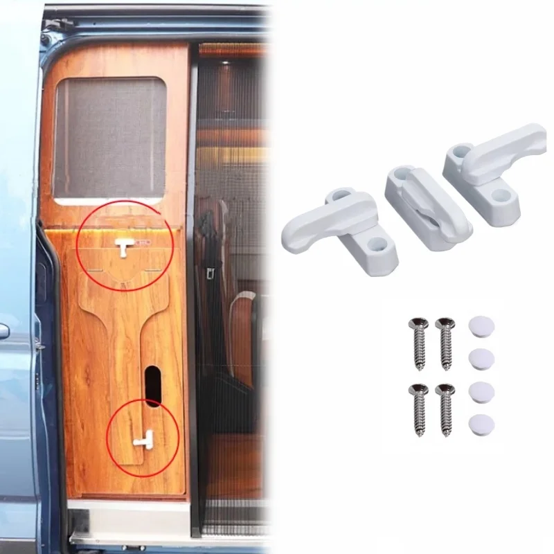 2pcs/Set Durable ABS RV Table Clamp Versatile Wall Mounting Rotating Lock For Trailer Motorhome Table Board Hook Holder