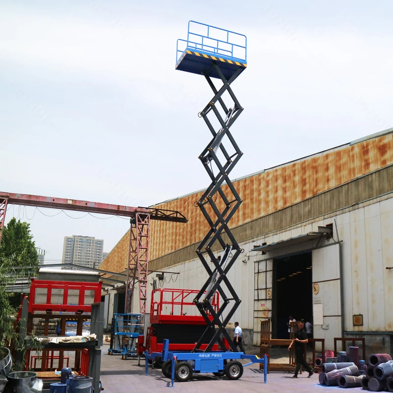 Plataforma Elevadora de Tijera Eléctrica, Mesa de Trabajo Grande, Control Remoto, Elevador Industrial para Exteriores, Mantenimiento en Altura