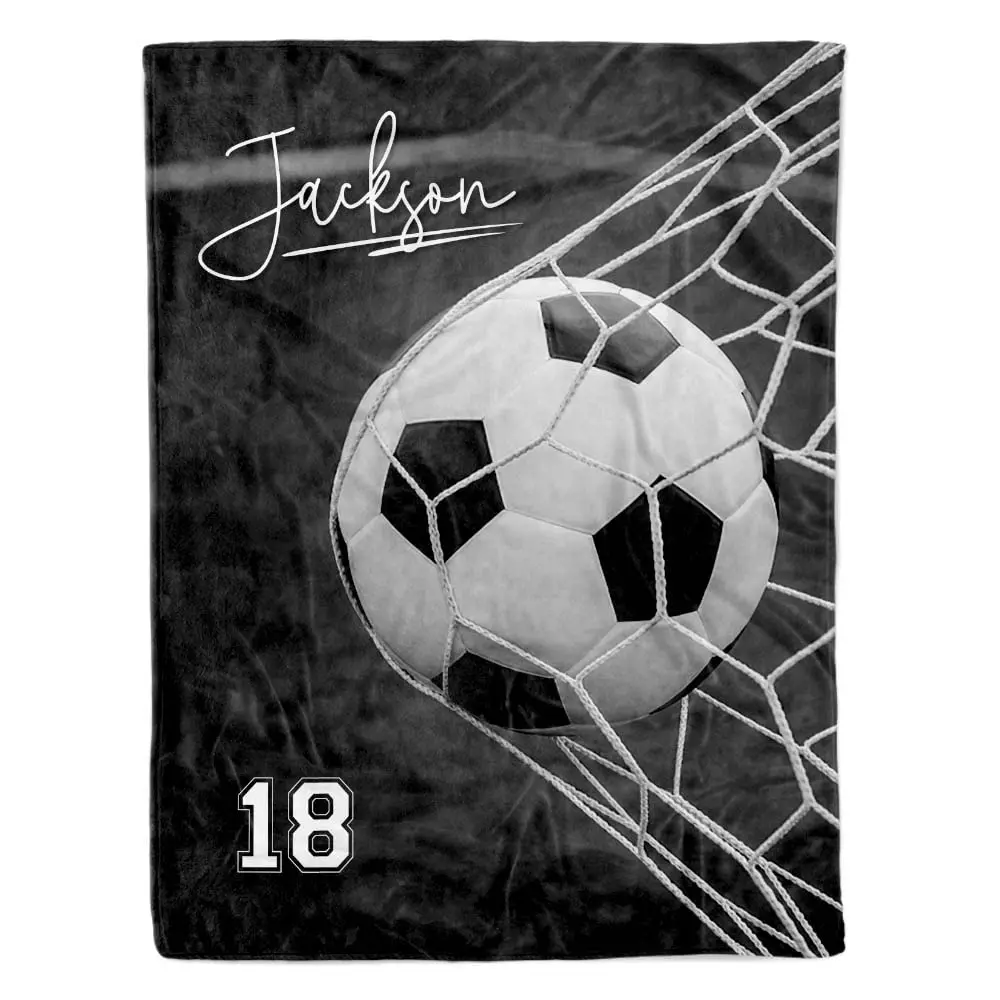 Personalized Soccer Blanket for Boys 8-12, Soccer Senior Night Gifts 2025 for Soccer Players