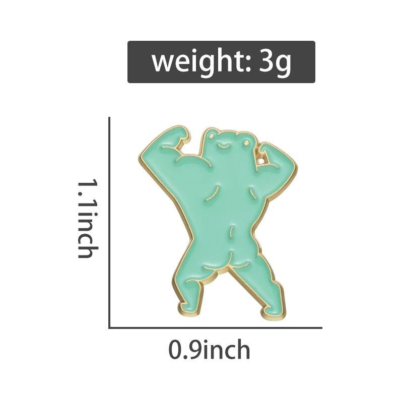 Эмалированные значки в виде мультяшных лягушек для фитнеса, Необычные забавные значки с лацканами, декоративные булавки, ювелирные изделия, подарок для детей, друзей