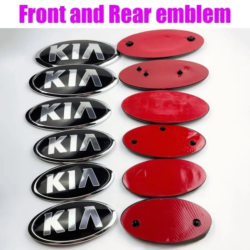 Emblema Frontal de Carro ABS Adesivo para Porta-Malas Traseiro para KIA Sportage K3 K4 K5 KX3 Picanto Rio Ceed Cerato Soul Stonic CARNIVAL