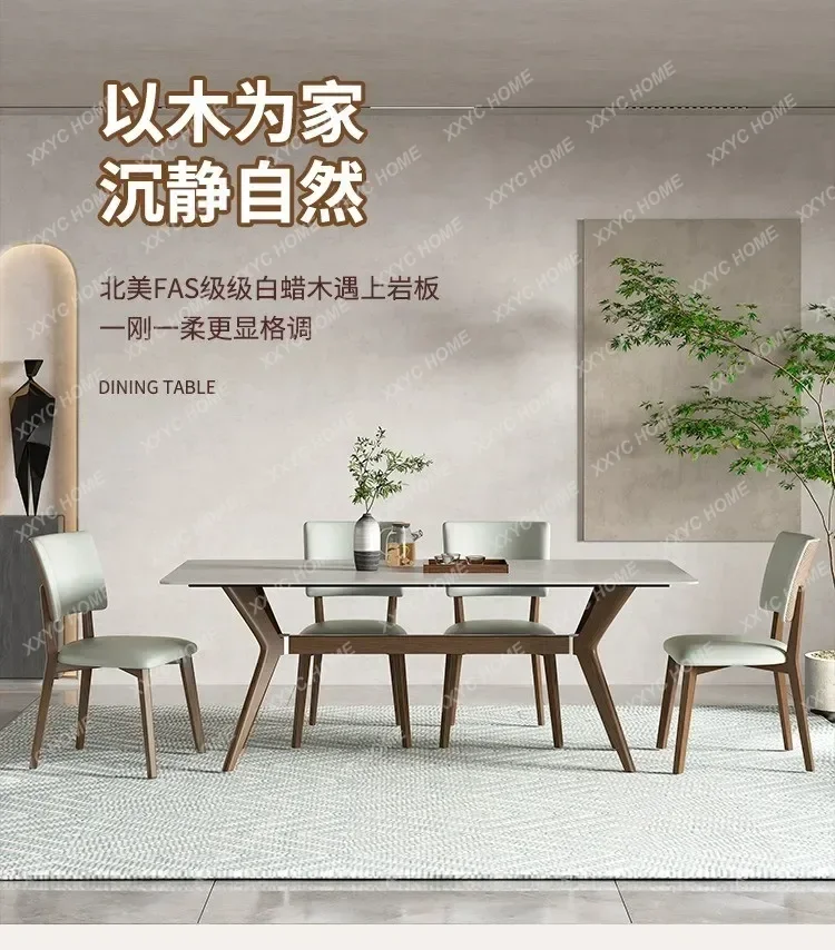 A Rectangle Breakfast Dining Table Luxury Modern Portable Design Dining Table Chairs Wooden Mesa De Comedor Home Furniture