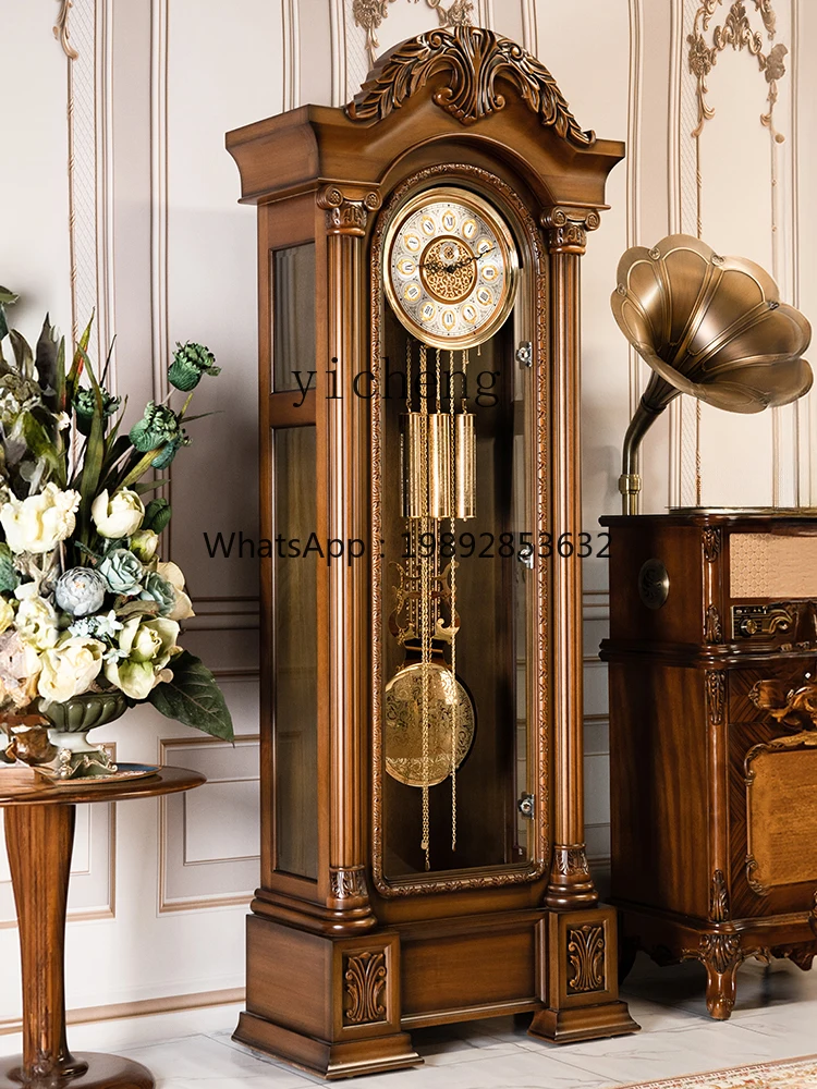 BB  floor clock living room household American light luxury desk clock vertical European old pendulum clock