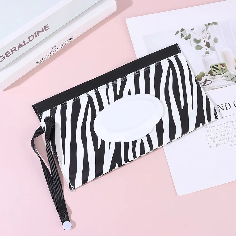 Fashion EVA Wet Wipes Bag Flip Cover Snap-Strap Cosmetic Pouch Portable Refillable Carrying Case Baby Product