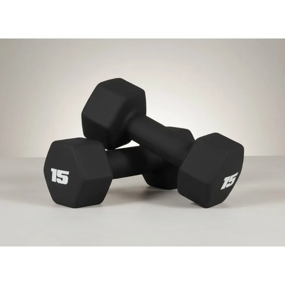 Pares y juegos de pesas con mancuernas recubiertas de neopreno | Múltiples colores | Equipo de gimnasio en casa para mujeres y hombres Fitness