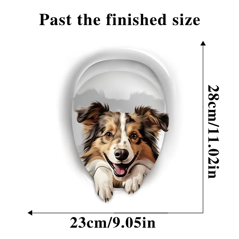 Funny 3D Dog Cat Toilet Stickers DIY Self-adhesive Wall Sticker Squirrel Water Resistant Toilet Seat Decals