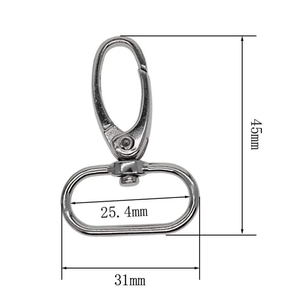 Craft Supplies Alloy Key Chain Split Rings Swivel Lobster Clasp for Custom Lanyard and Purse DIY