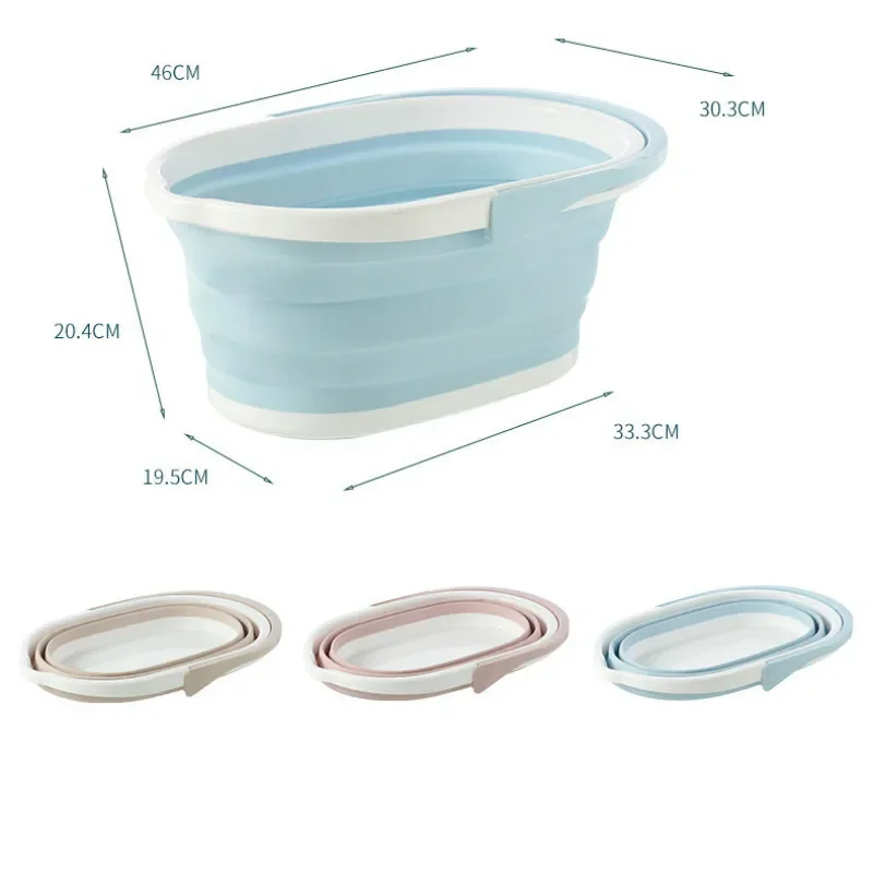 Folding Water Basin Camping Benodigdheden Plastic Emmer Wastafel Voor Voet Spa Bad Vissen Wasstraat Huishoudelijke Artikelen Accessoires