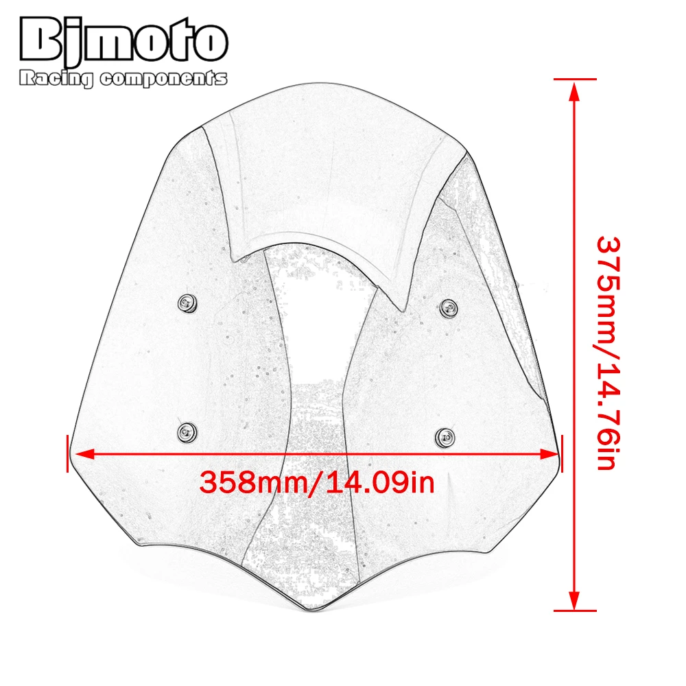 Motorcycle Accessories Windscreen Windshield For Triumph Rocket 3 3R GT 2020 2021 2022 Wind Deflector Shield Screen