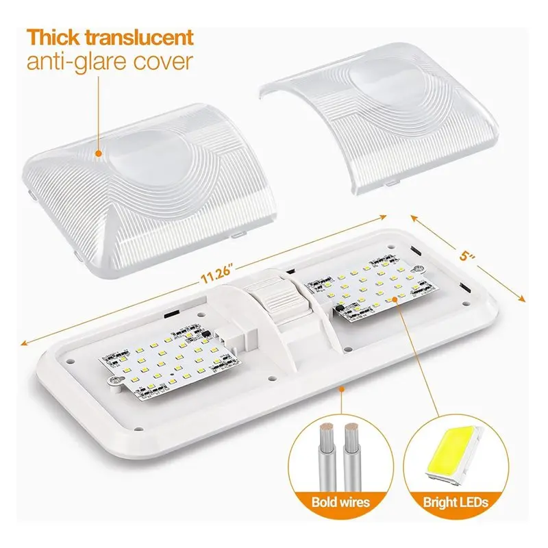 Światła LED do kampera - 5 sztuk, lampka sufitowa z włącznikiem/wyłącznikiem do kampera/przyczepy/łodzi