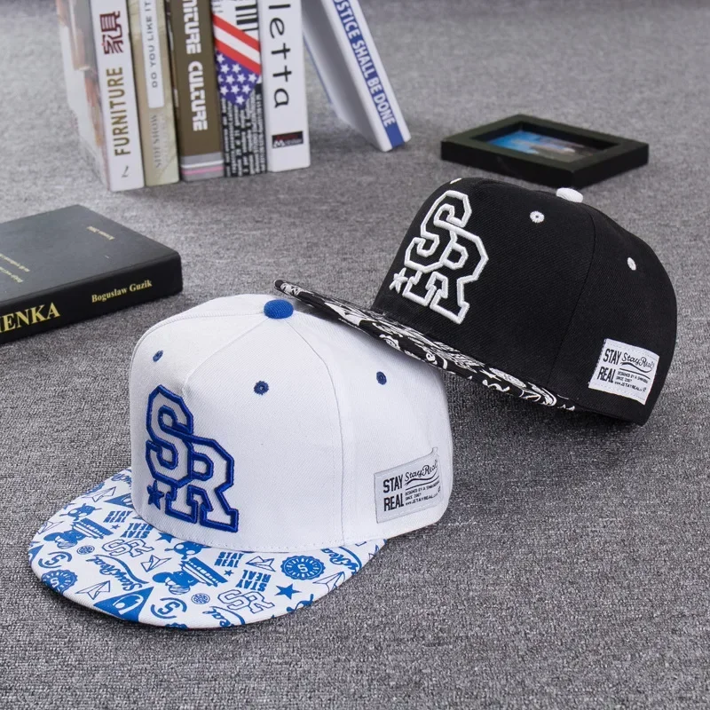 2026 NUEVA moda bordado letra SR gorra de béisbol hip hop sombrero hombres y mujeres deportes al aire libre y ocio gorra plana snapback